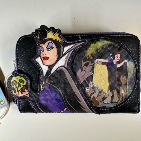 Loungefly Handbags - Loungefly Disney Snow White Evil Queen Villains Scenes Zip Around Wallet NWT